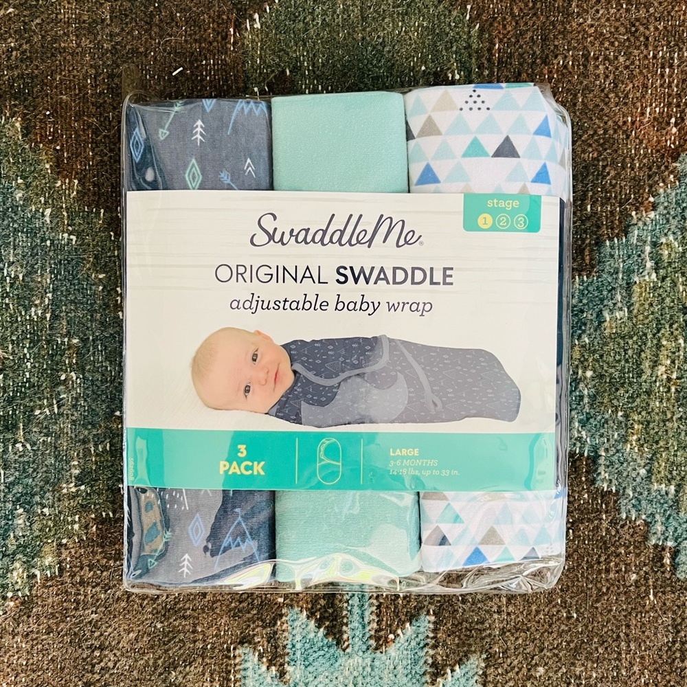 NEW swaddle me 3 pack 3-6 month baby swaddles